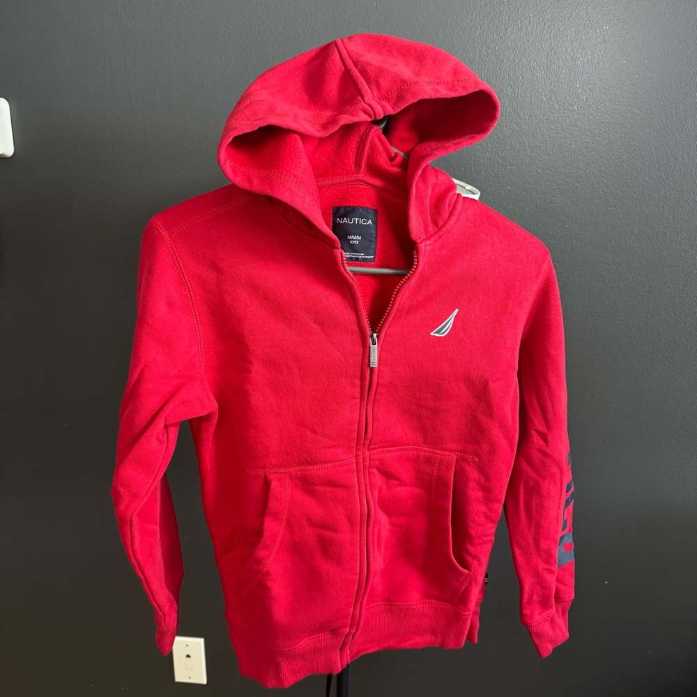 Nautica Kids Bright Red Zip-Up Hoodie